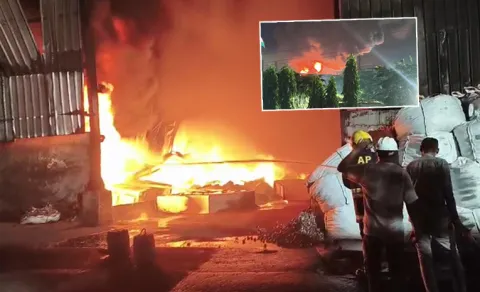 Fire accident in Bobbili Vizianagaram