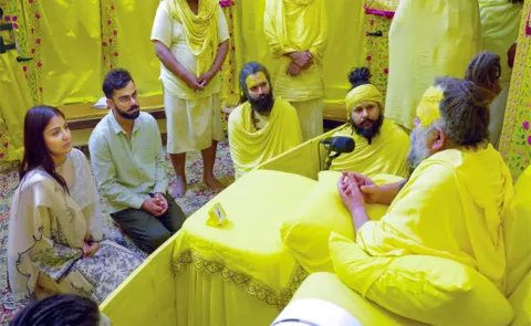 Kohli Team-Clarity-False-Claims-Took-Rs-5 Crore-Visit-Premanand Ashram