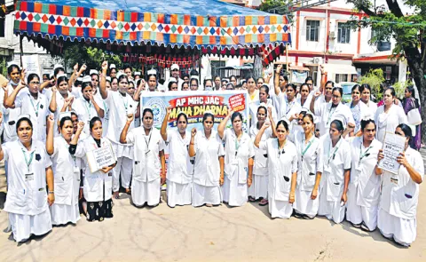 Health Department contract employees go on strike