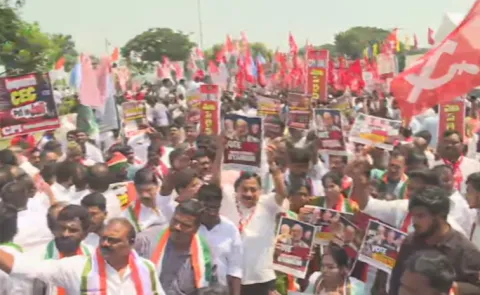 Congress Leaders Save Democracy Start At Hyderabad 
