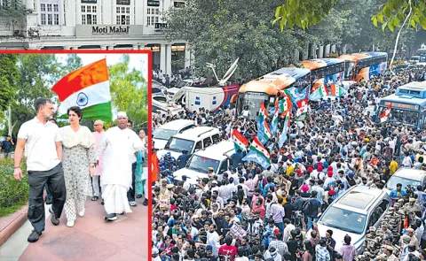 Opposition MPs Protest at Rajghat Demanding Resignation of CEC Gyanesh Kumar