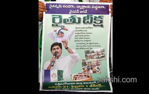 YS Jagan rythu Deeksha posters released in tanuku - Sakshi