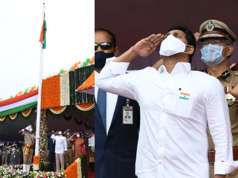 ap cm ys jagan mohan reddy flag hoisting vijayawada Photo Gallery - Sakshi