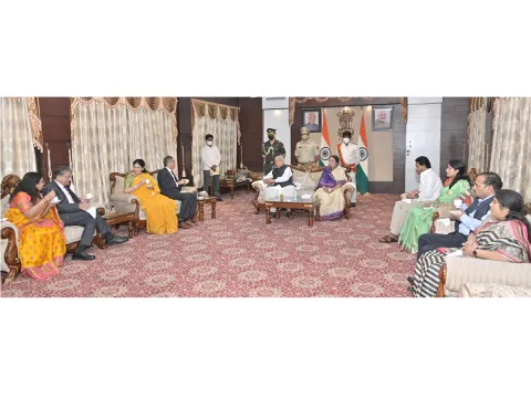 CJI NV Ramana Attends High Tea Hosted By Governor Biswabhusan Photo Gallery - Sakshi