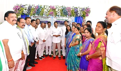 CM YS Jagan Lays Foundation Stone For Bhogapuram Airport Photos - Sakshi