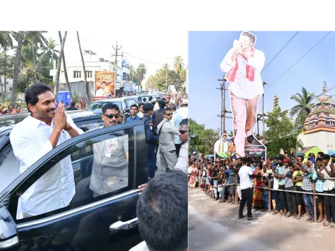 CM Jagan Convoy Receives Grand Welcome at konaseema Photos - Sakshi