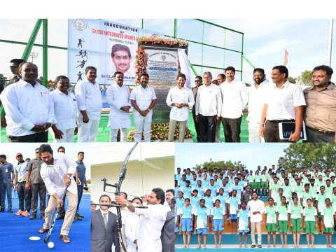 CM Jagan Inaugurates YSR Sports Academy at Pulivendula Photos - Sakshi