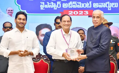 AP Governor Abdul Nazeer And YS Jagan presents YSR Achievement Awards-2023 Photos - Sakshi