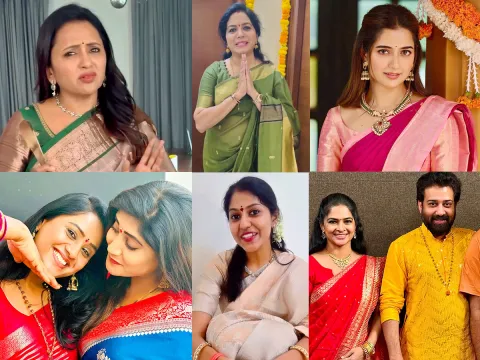 Ugadi look.. Celebrities shine in traditional Attire Photos