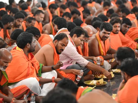 KTR participated in Hanuman Puja in Sircilla Photos