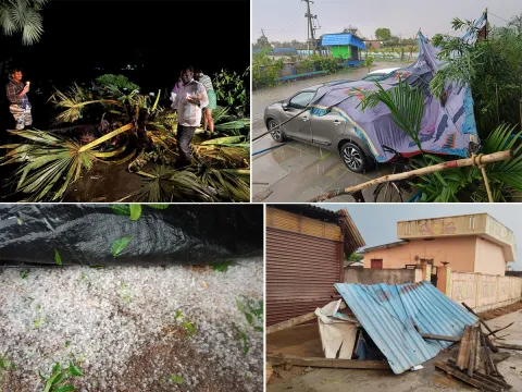 Hailstorm with strong winds wreaks havoc in Telugu states