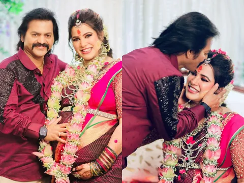 Thirumagal Actress Sangeetha shares precious moments from husband Redin Kingsleys baby shower Photos