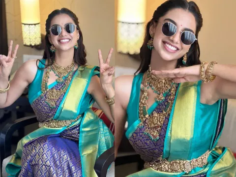 Meenakshi choudary latest pictures in saree photos9