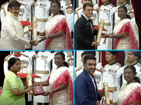 India president Droupadi Murmu presents Padma Awards 2025 ceremony at rastrapathi bhavan8