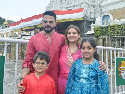 Former Cricketer Sreesanth Visits Tirumala Temple With His Family Photos5