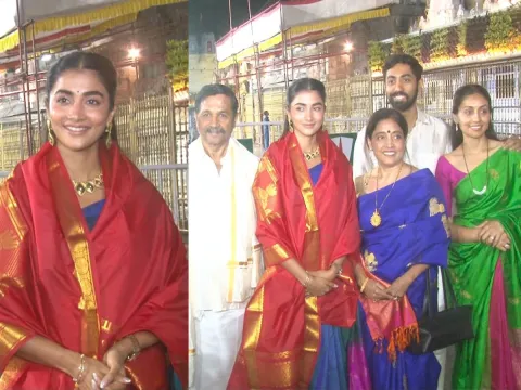 Actress pooja hegde And His Family Visits Tirumala Tirupati Temple Photos