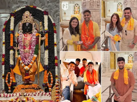 Mumbai Indians Crickters Pay Vist To Ayodhyas Lord Rama Temple Photos