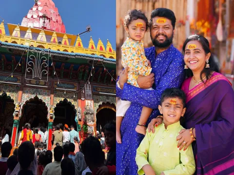 Lasya visited the shrine of Rama in Ayodhya on the festival day