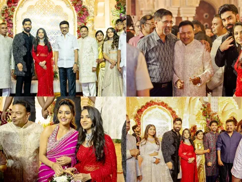 Celebreties Attended Ishari Ganesh Daughter Wedding Reception Photos9