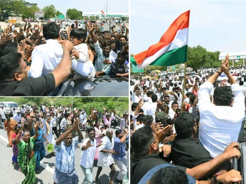 YS Jagan Visit Murali Naik Family Huge Crowd Welcome Photos3