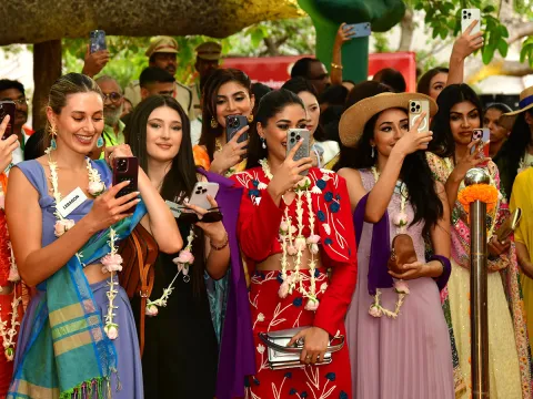 Miss World 2025 Contestants at Pillalamarri Photos2