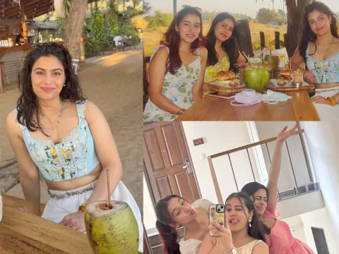 Olympic Medallist Manu Bhaker enjoying with friends in Goa Photos1