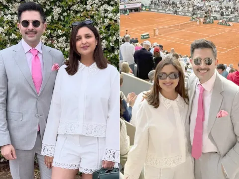 Parineeti Chopra and Raghav Chadha attend the French Open Final in Paris Photos5
