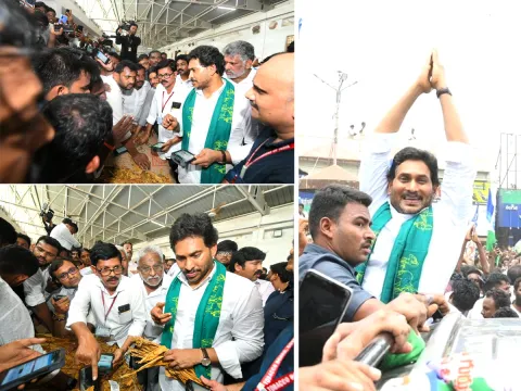 YS Jagan Visit Tobacco Farmers at Podili Prakasam District Photos1