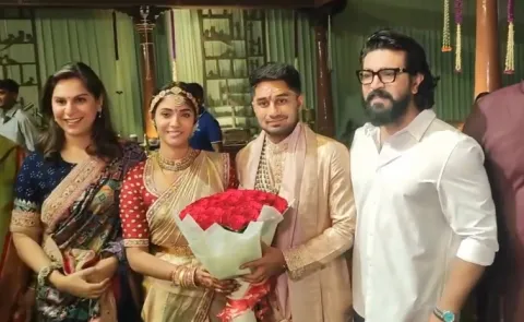 Global Star Ram Charan With Stylish Looks Spotted At Private Wedding Photos2