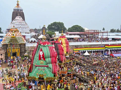 Devotees Gather For Grand Rath Yatra Of Lord Jagannath In Puri Photos8