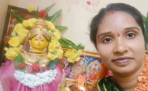 Varalakshmi Vratham 2025 Selfie With Pooja Decoration Photos3