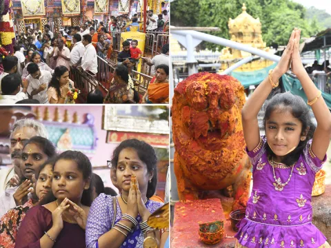 Devotee Rush at Durga Temple Vijayawada2