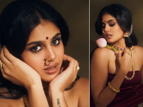 Actress Faria Abdullah Vintage Fashion Look Photo Goes Viral10