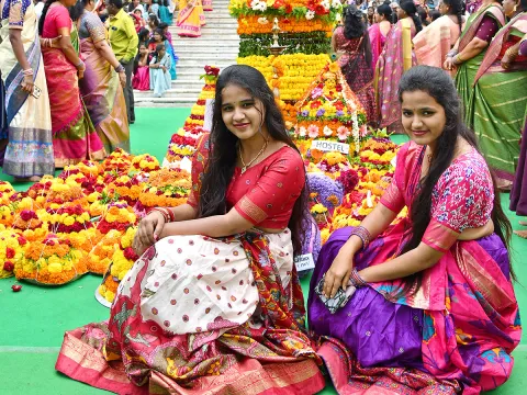 Bathukamma Celebrations at Koti Womens College Photos10