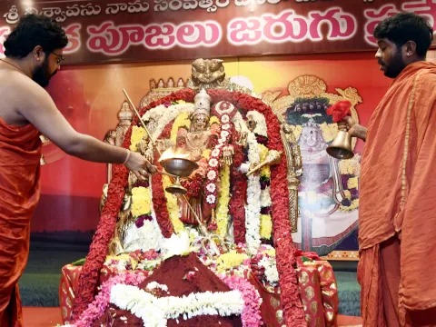 Mahishasura Mardini Alankaram Day 9 In Vijayawada Dasara Navaratri 2025 Photos4