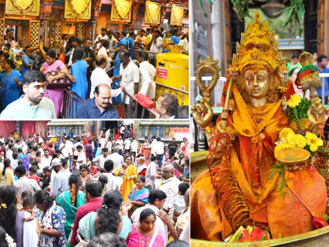 Huge Devotees At Vijayawada Indrakiladri Photos4