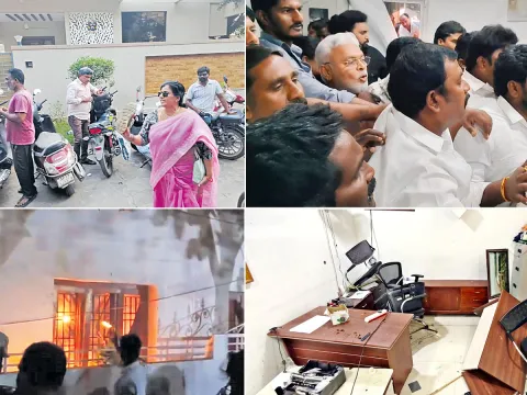 High Tension At Ambati Rambabu House In Guntur  