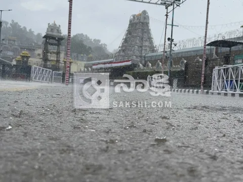 Rain In Tirumala Causes Trouble for Devotees Photos