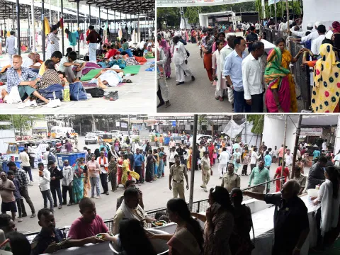 Everything is ready for the distribution of fish prasadam photos8