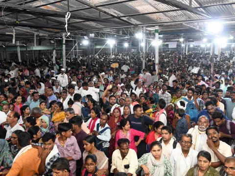 Thousands of people flocked for the fish medicine Photos...2