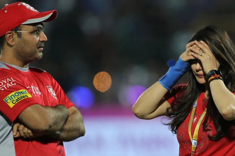 Preity Zinta Denies Reports Of Spat With Sehwag - Sakshi