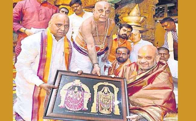 Security Failure In Amit Shah Tour In Thirupathi - Sakshi