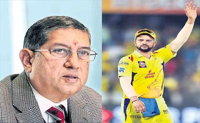CSK Owner N Srinivasan Speaks About Suresh Raina - Sakshi