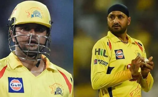 CSK to end contract with  Suresh Raina And Harbhajan Singh Source - Sakshi