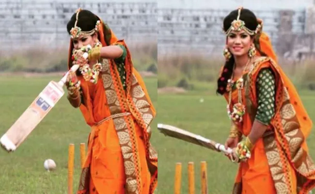 Bangladesh woman cricketer Sanjida Islam wedding photoshoot - Sakshi