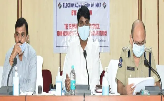 Municipal MLC Elections In Nizamabad Corona Measures - Sakshi