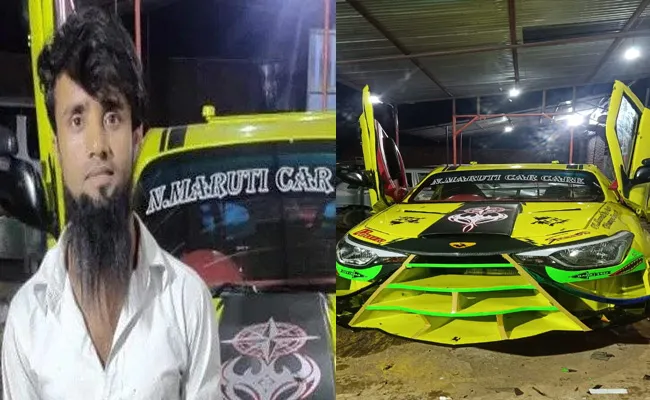 Maruti Suzuki Swift converted into a Lamborghini by a mechanic from Assam - Sakshi