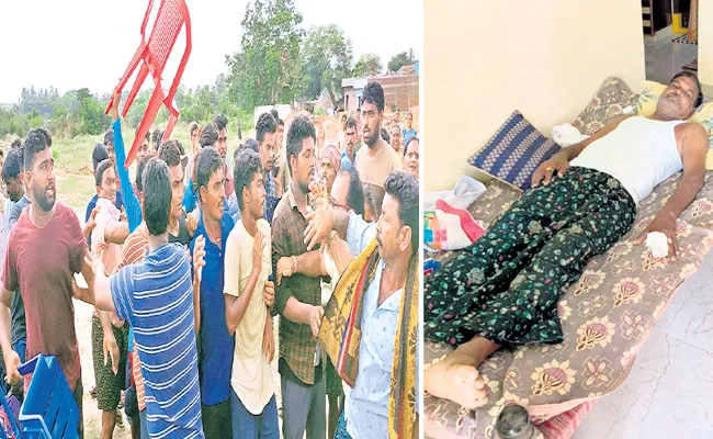 TDP Activists Outrage In Housing Foundation Stone Programs - Sakshi