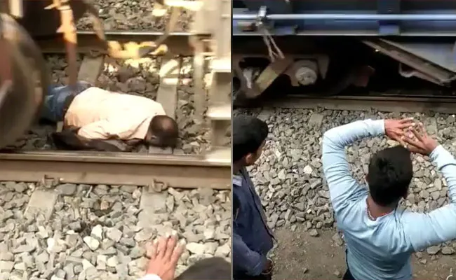 Video: Man Tries To Cross Track From Under Parked Train This Happens - Sakshi