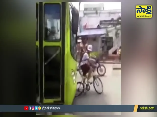 Bus Checking a Brake On Cycle Video Goes Viral